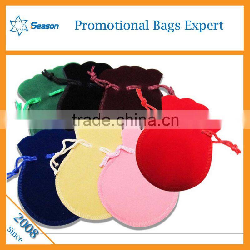Custom wholesale drawstring velvet packing Jewelry bag and gift holder velvet pouch