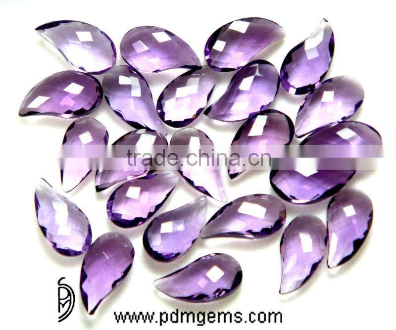 Amethyst Semi Precious Natural Mango Shape Cut Gemstone
