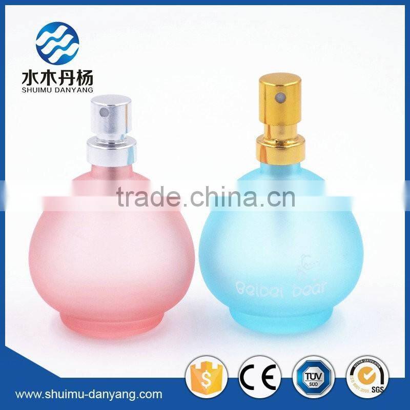 Unique 50ml round glass perfume bottle