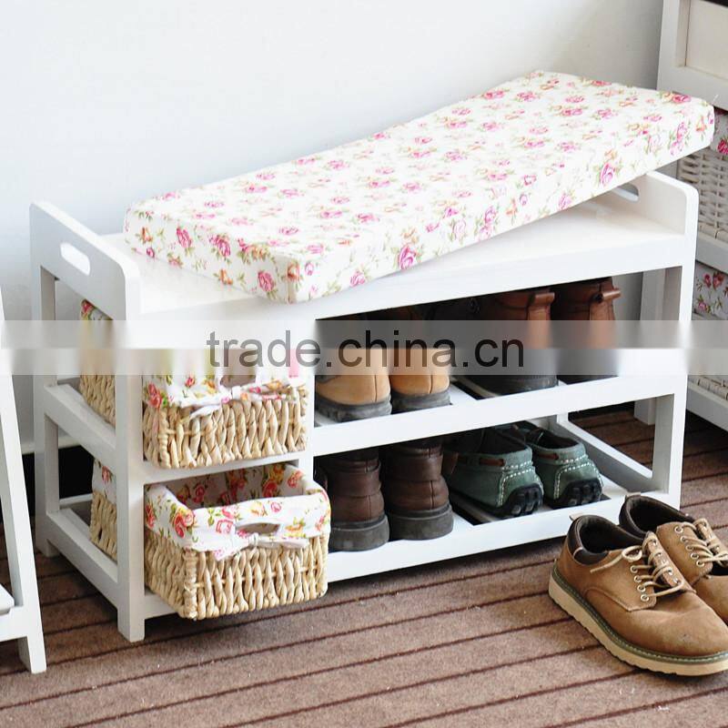 Contracted fashion entrance solid wood shoe cabinet