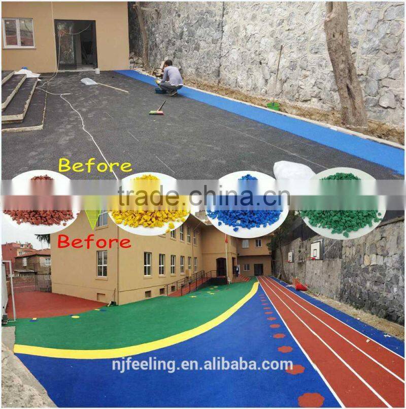 Blue epdm granules/green epdm chips/red crumb rubber/rubber sheet for flooring-g-y-160504