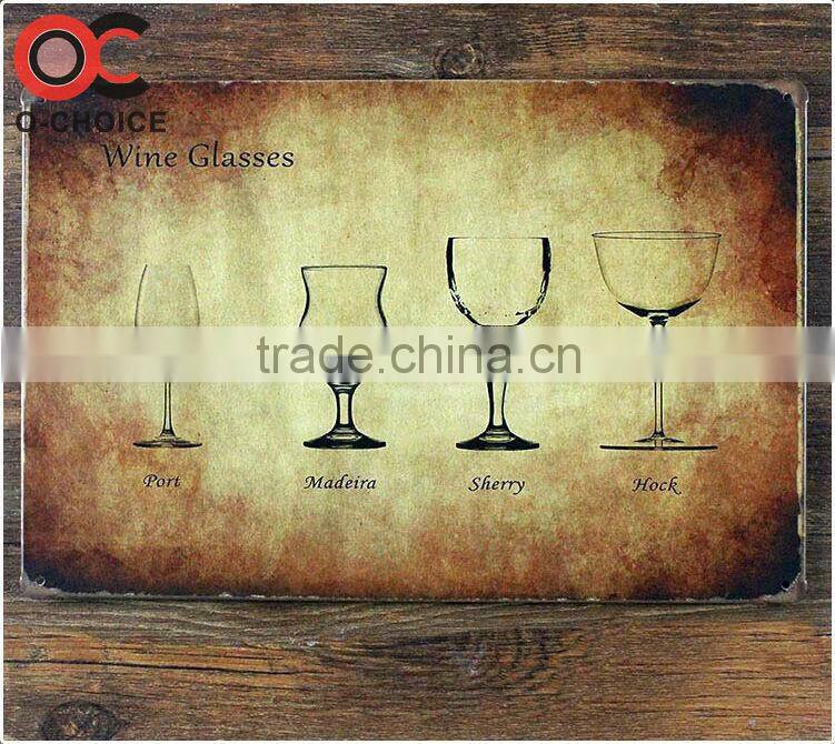 Wine Bottle Tin Signs