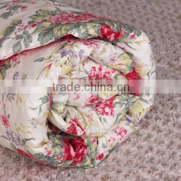 Pure silk flower design quilt