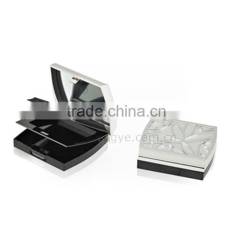 Empty plastic blush compact powder container