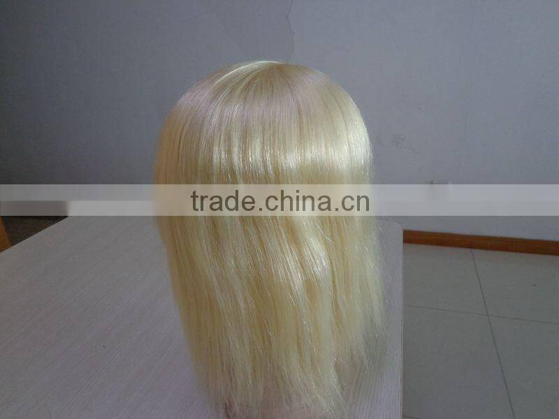 Wholesale price 100% human hair blond wig with fast delivery