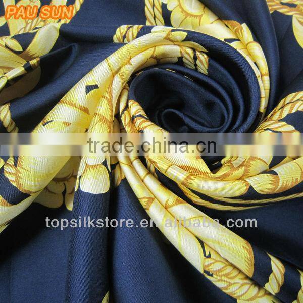 Test!! 18m/m twill large square Silk Scarf