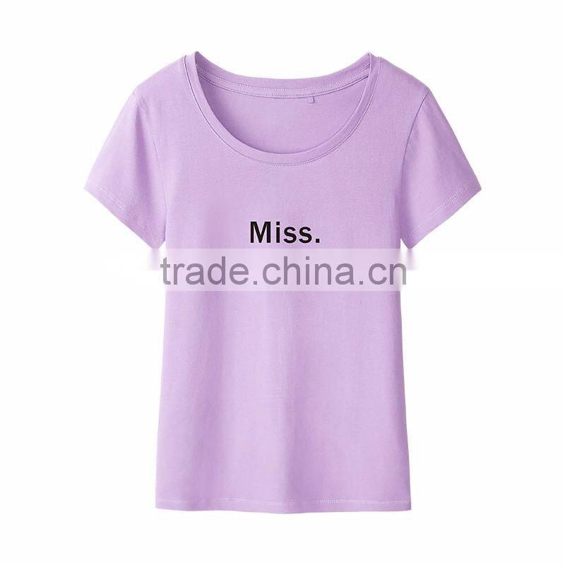 Custom Logo T Shirt Cotton kind of Knit Fabric T-Shirt Custom Print 2016