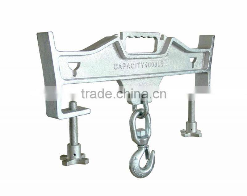 Forklift Lifting Hook, Single Fork, Single Swivel Hook, 4000 lb., Fork Pocket Size 2-1/4" H x 6-1/2"