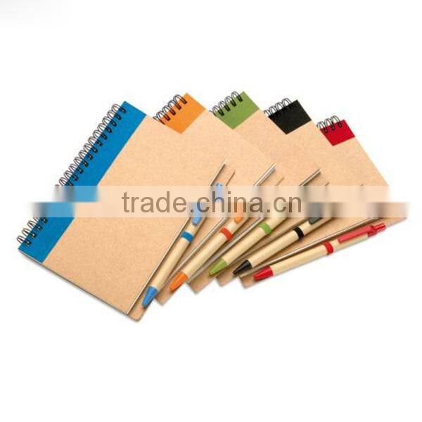 Cheap a4 kraft paper notebooks with pen