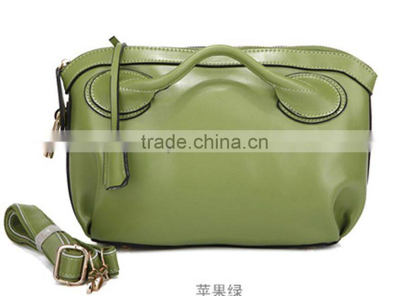 2016 black leather side bag for girls