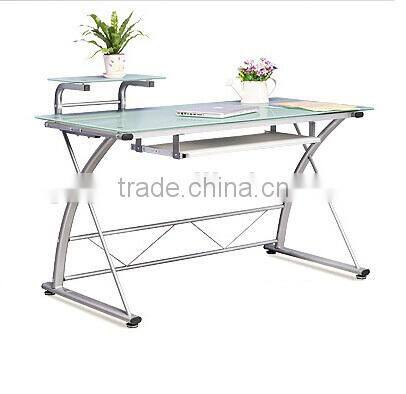 computer desk factory directly-sale cheap tempered glass desk in home, office