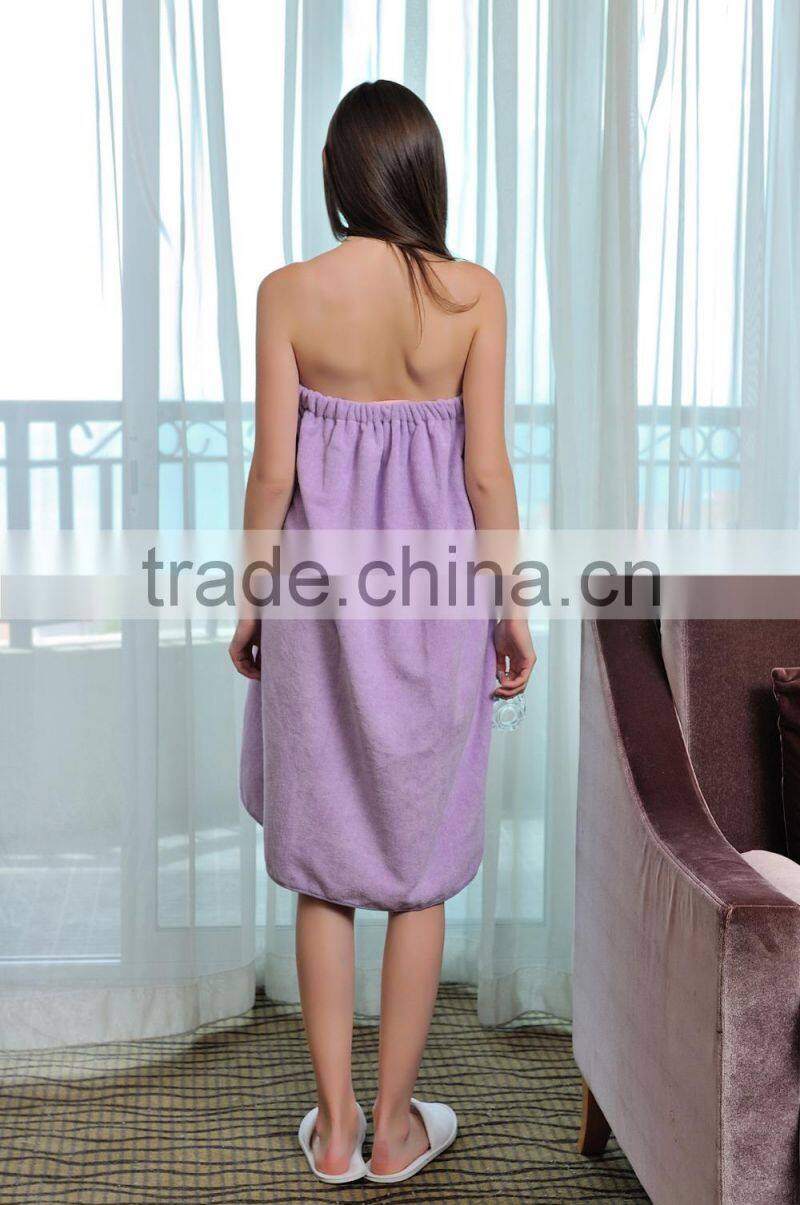 2015 China supplier hot sale luxury bath towel dress for lady
