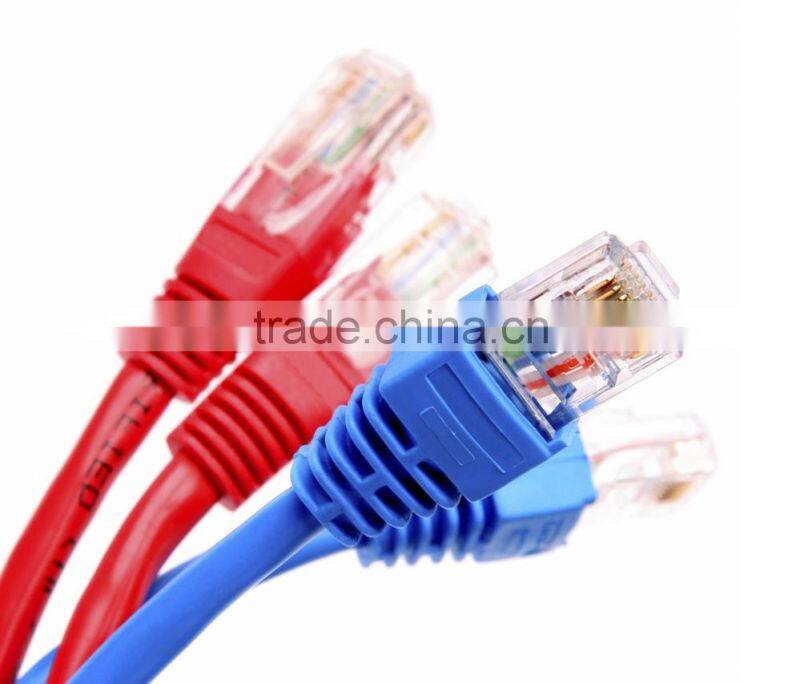 Hot selling Bare Copper 3M RJ45 CAT6 blue color Flat Ethernet cable utp patch cord