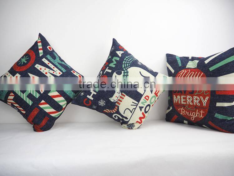 Custom christmas digital design cushion covers square pillow cover 16*16