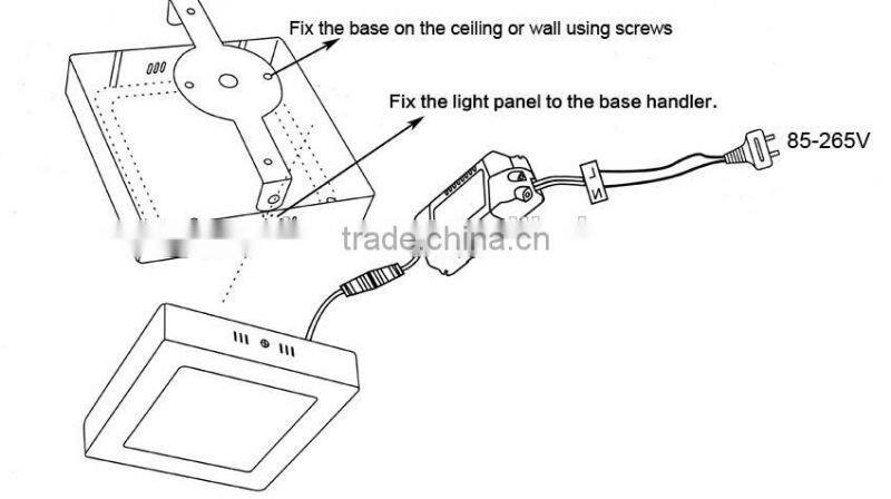 Super bright 85-265V Warm White/White/Cold White Surface Mounted LED Ceiling Light