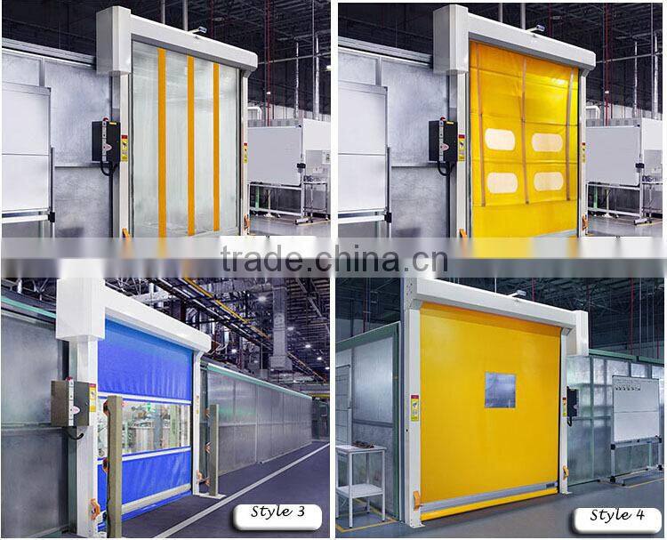 Smooth running with high speed roller shutter door