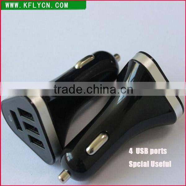 5A Electric 4 port dual usb car charger for iphone ipad and Android phone