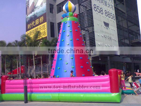 Newest professional children inflatable rock climbing wall