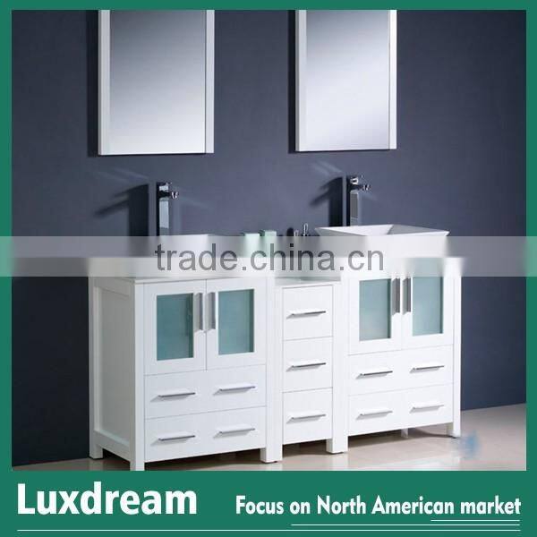 USA 60" new premium bathroom vanities with double mirrors