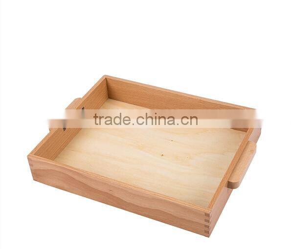 Wooden educational toys for montessori wooden small tray