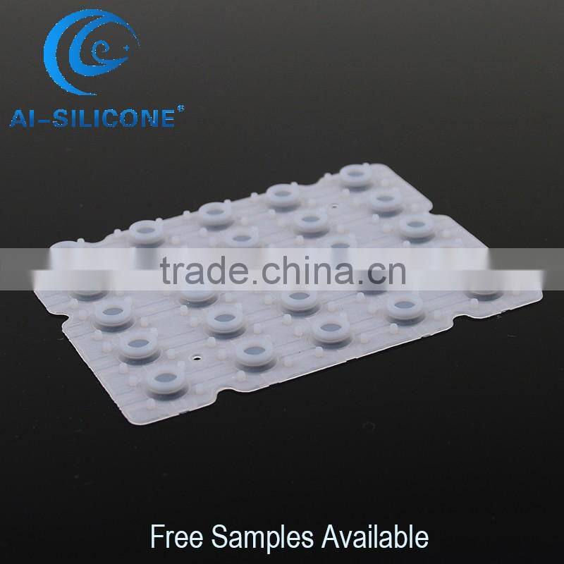 Custom Made Conductive Membrane Silicone Keypads, Liquid Silicone Rubber Keypads For Remote