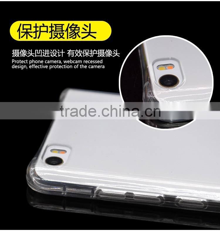Shockproof Phone Transparent Silicone Case Security Airbag Anti-knock Cover Case For Xiaomi M5