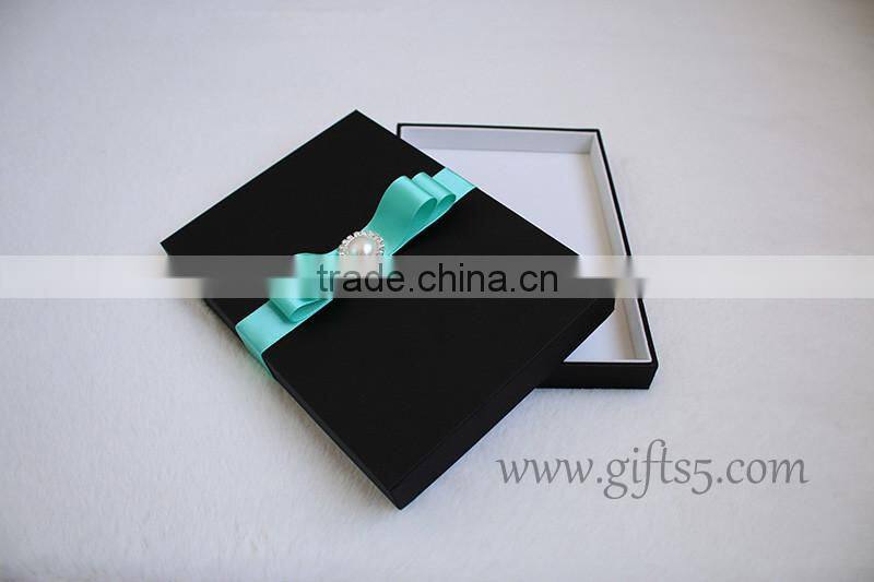 Elegant Black Wedding Invitation Box