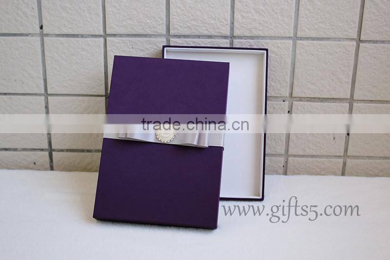 Wedding invitation decorative silk gift boxes made in china