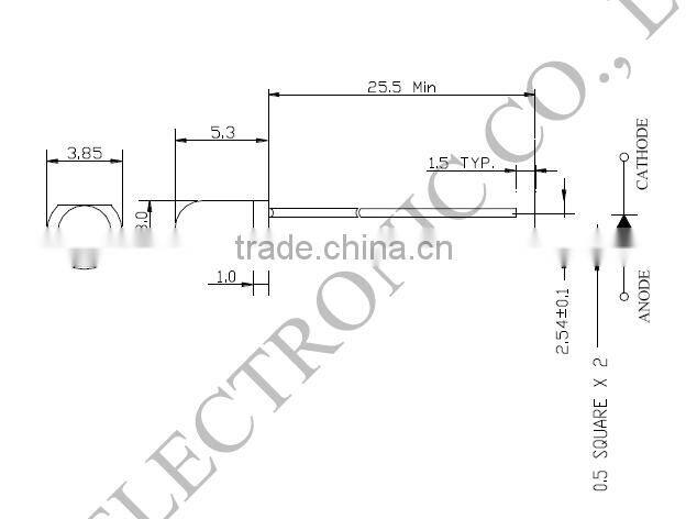 Super bright Red, Amber, Green, White Light Emitting Diode 3mm LED