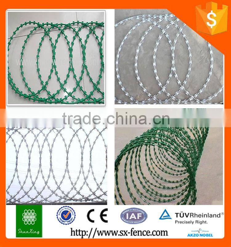 Cheaper concertina razor barbed wire with pallet/razor barbed wire toilet seat