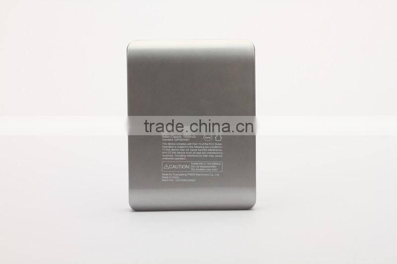 Smart Portable Power Bank--- Pisen Easy V 10000mAh (Silver Grey)