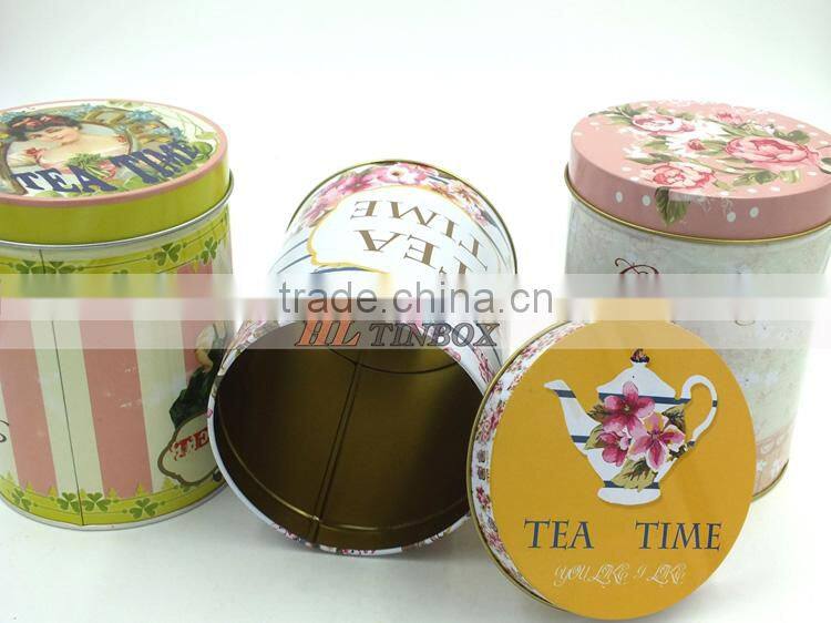 Round Tea/Coffee/Cookie/Biscuit Tin Can