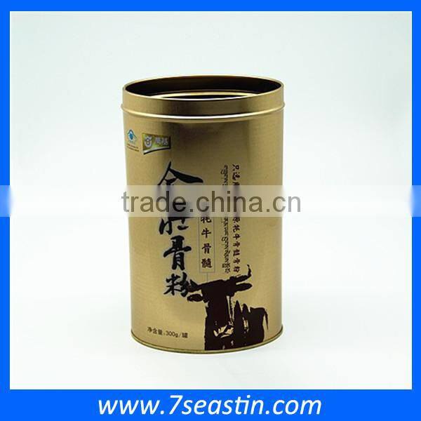 Paint Tin Cans With Oval Shape For Tea Packaging