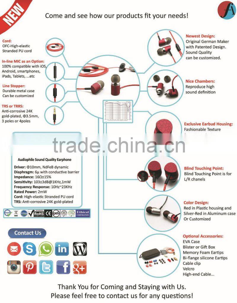 Pretty and high quality in-ear earphone with mic