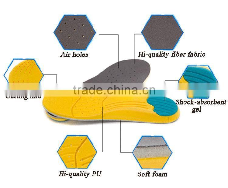China factory sale ultra soft work hiking insoles 1/2 pu height increasing insole