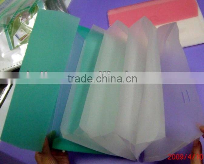 decorative folding pp plastic file folder