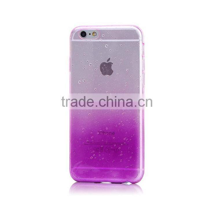 Colorful water-drop tpu phone case ,Beautiful tpu case for iphone 6 , waterproof tpu fabric phone case .