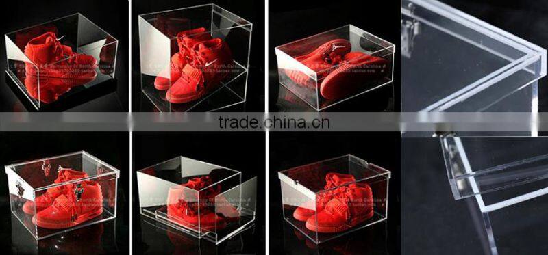 Hupbox clear acrylic shoebox, shoe box packaging, custom shoe box wholesale