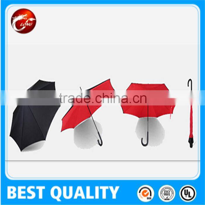 Windproof Reverse Folding Double Layer Inverted Umbrella,Self Standing Inside Out Rain Protection Umbrella with C-shaped Handle