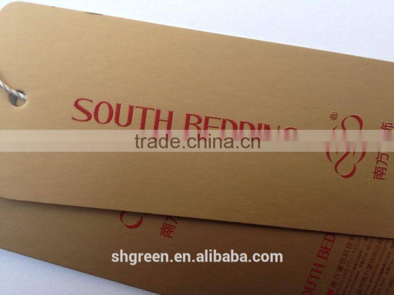 Glossy Spot UV brand logo paper hangtag