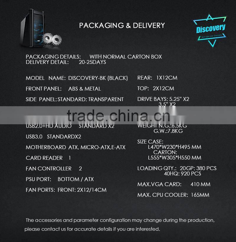 aigo Dicovery ATX water cooled DIY Split-type Gaming Computer Case