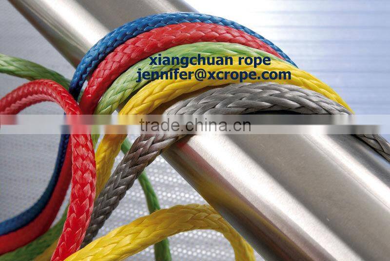 Xiangchuan Rope/UHMWPE 12 strands/Fall prevention device/blue UHMWPE safety rope with capel
