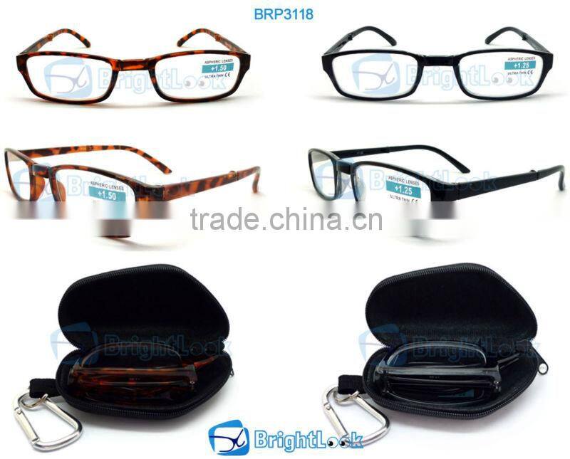 TR nylon folding reading glasses with case