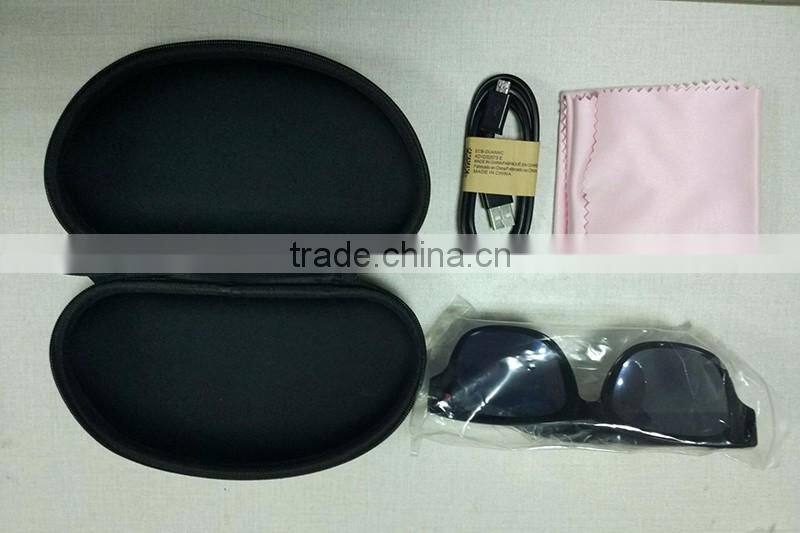 Fashion remote control 1080p full hd 5mp lens wifi spy camera glasses