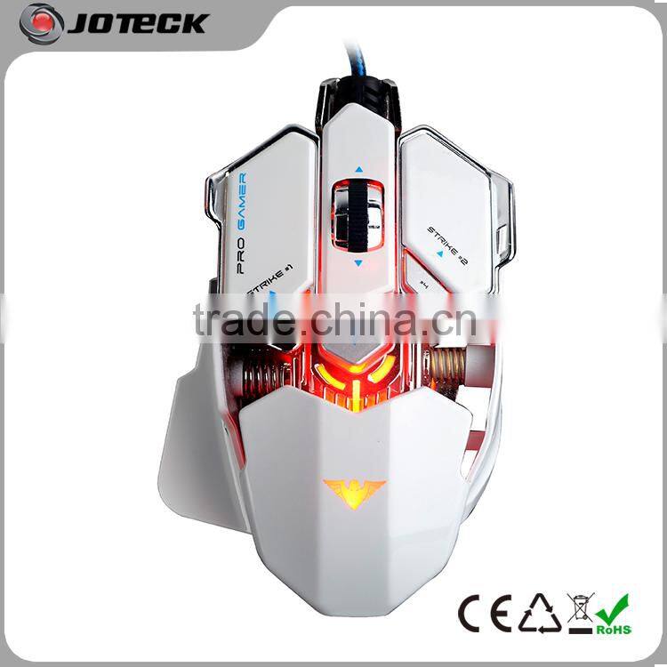 Big size illuminated programmable metal computer mouse for gamer