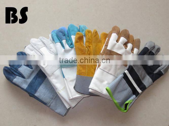 AB grade long welding gloves leather working gloves