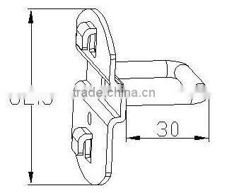 JY-708|U shape hook|Materials hanger Rack hook|Storage rack double hook