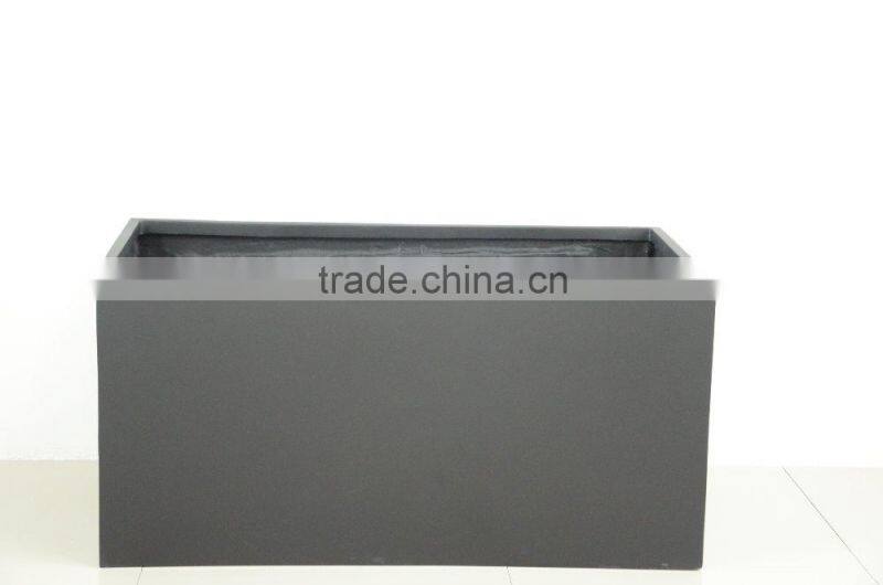 matt white rectangle garden use ply resin flower pot