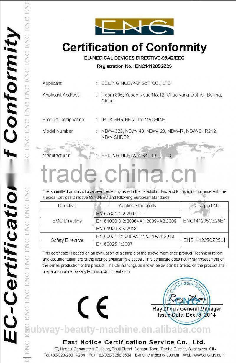 FDA Approved Laser Hair Removal Machine IPL With RF Israel