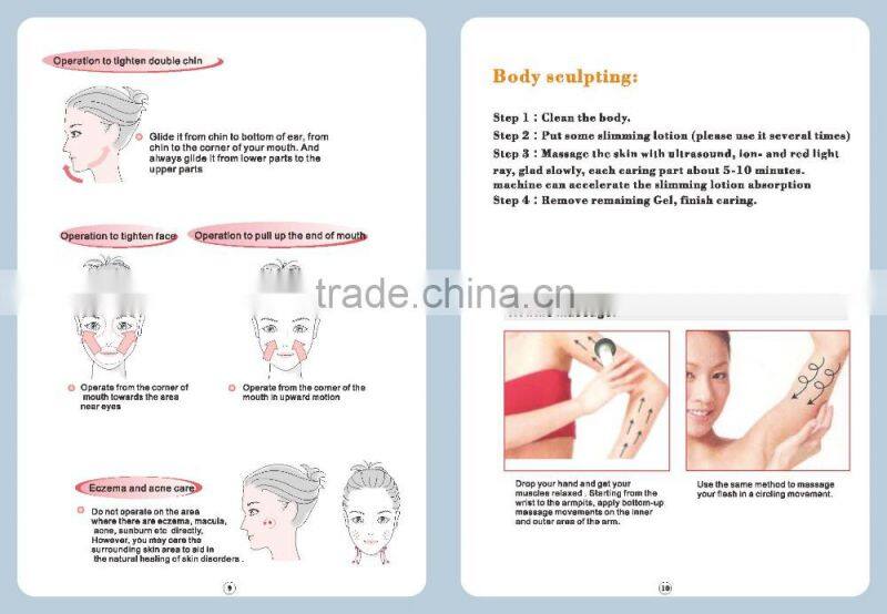 BP-010E home use personal care 1Mhz Ultrasonic galvanic x body ems equipment electric muscle stimulation weight loss